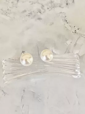 Boucles d'oreilles mariée Puce Essence Nacrée