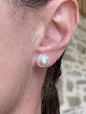 Boucles d'oreilles mariée Puce Essence Nacrée
