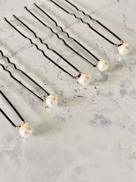 Pics à cheveux Nuée de Perles- Lot de 5