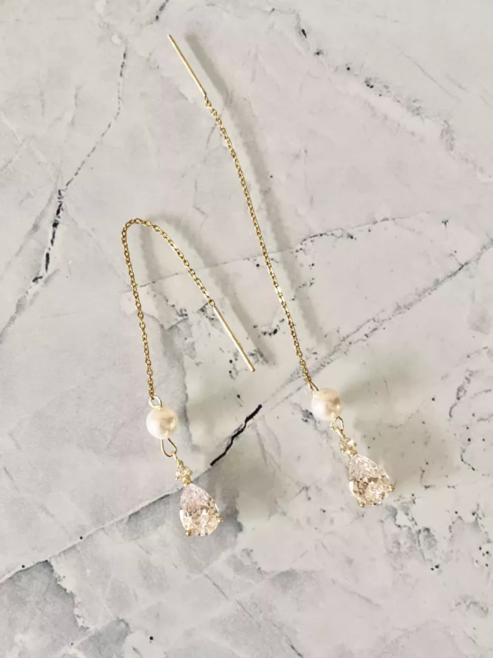 Boucles d'oreilles mariée Éclat en Filigrane