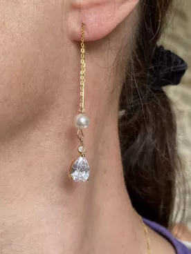 Boucles d'oreilles mariée Éclat en Filigrane