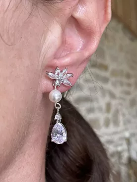 Boucles d'oreilles mariée Clarté d’Aurore