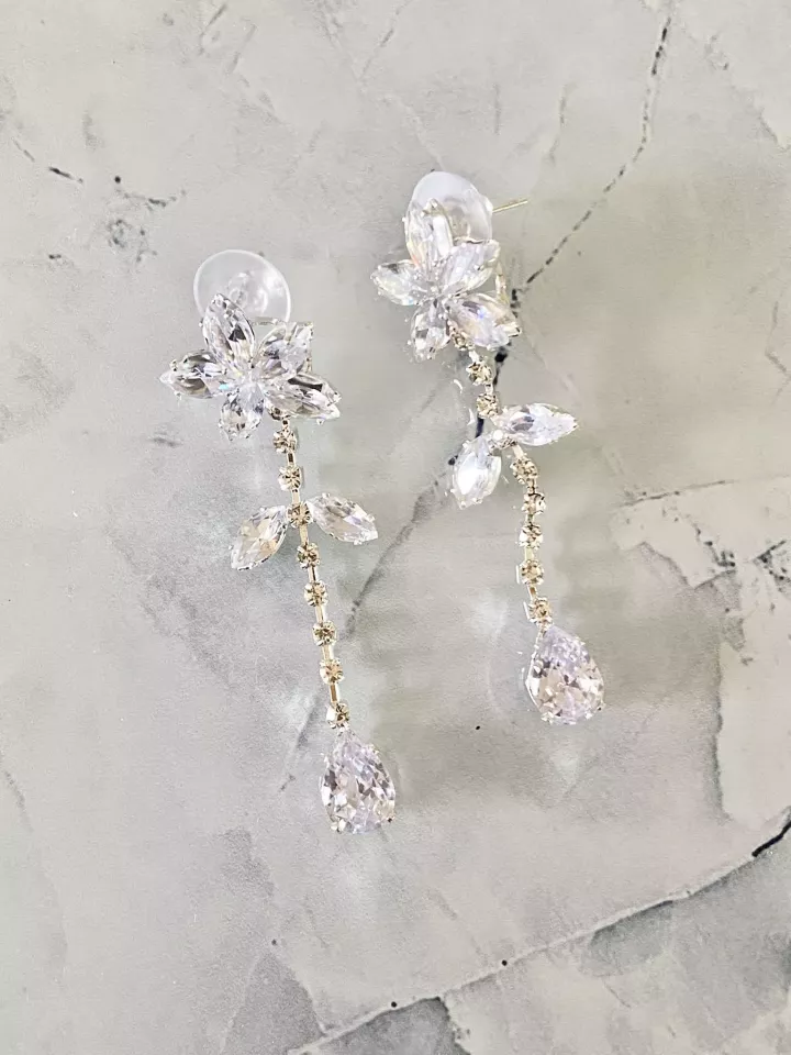 Boucles d'oreilles mariée Amélia