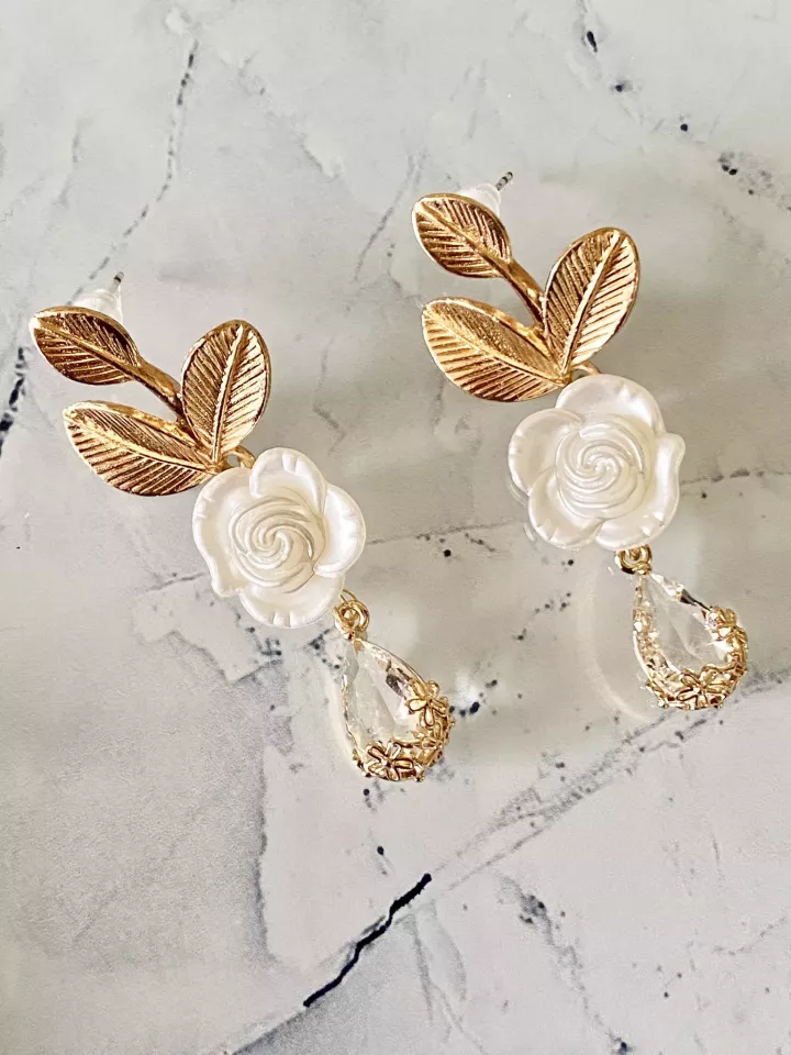 Boucles d'oreilles mariée Ivresse Florale