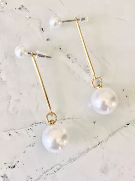 Boucles d’oreilles de mariée - Perles Suspendues