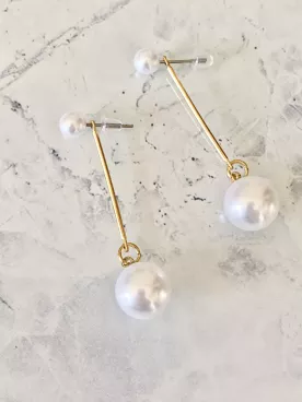 Boucles d’oreilles de mariée - Perles Suspendues