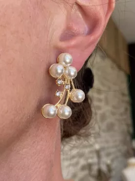 Boucles d’oreilles de mariée - Grappe d’Éclat