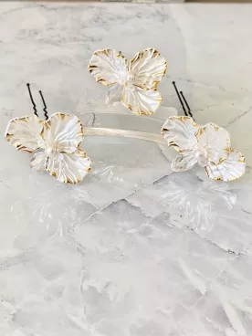 Pics à cheveux Trio d’Orchidées- Lot de 3