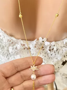 Collier de dos mariée  Aurélia