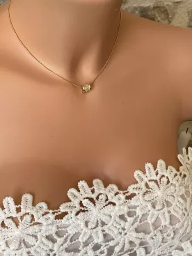 Collier  Ligne d’Éclat -  Cylindre en zirconium & finesse lumineuse