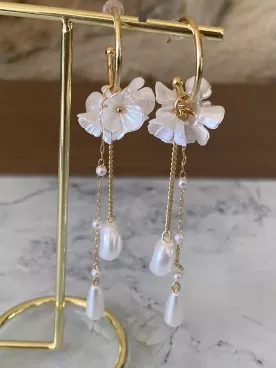 Boucles d'oreilles mariée Bouquet d’Aurore