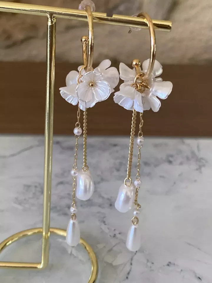 Boucles d'oreilles mariée Bouquet d’Aurore