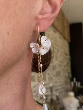 Boucles d'oreilles mariée Bouquet d’Aurore
