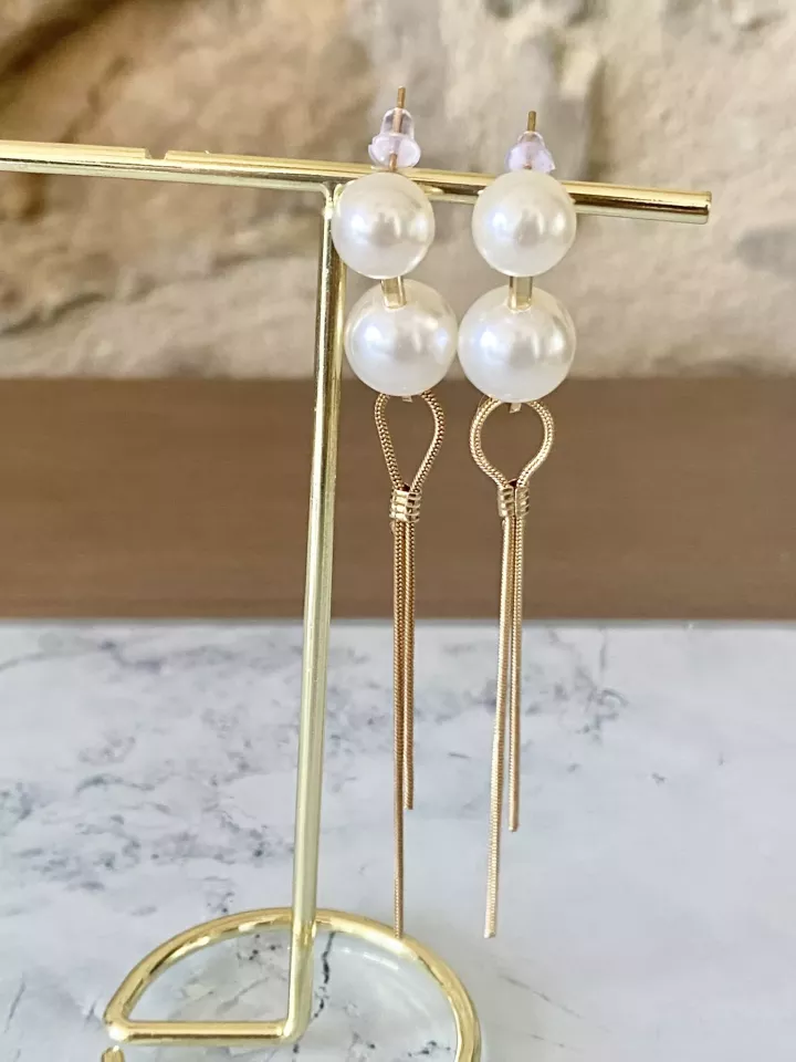 Boucles d'oreilles mariée Doux Fil d’Ivoire