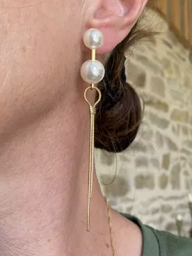 Boucles d'oreilles mariée Doux Fil d’Ivoire