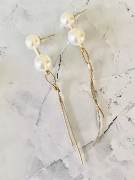 Boucles d'oreilles mariée Doux Fil d’Ivoire