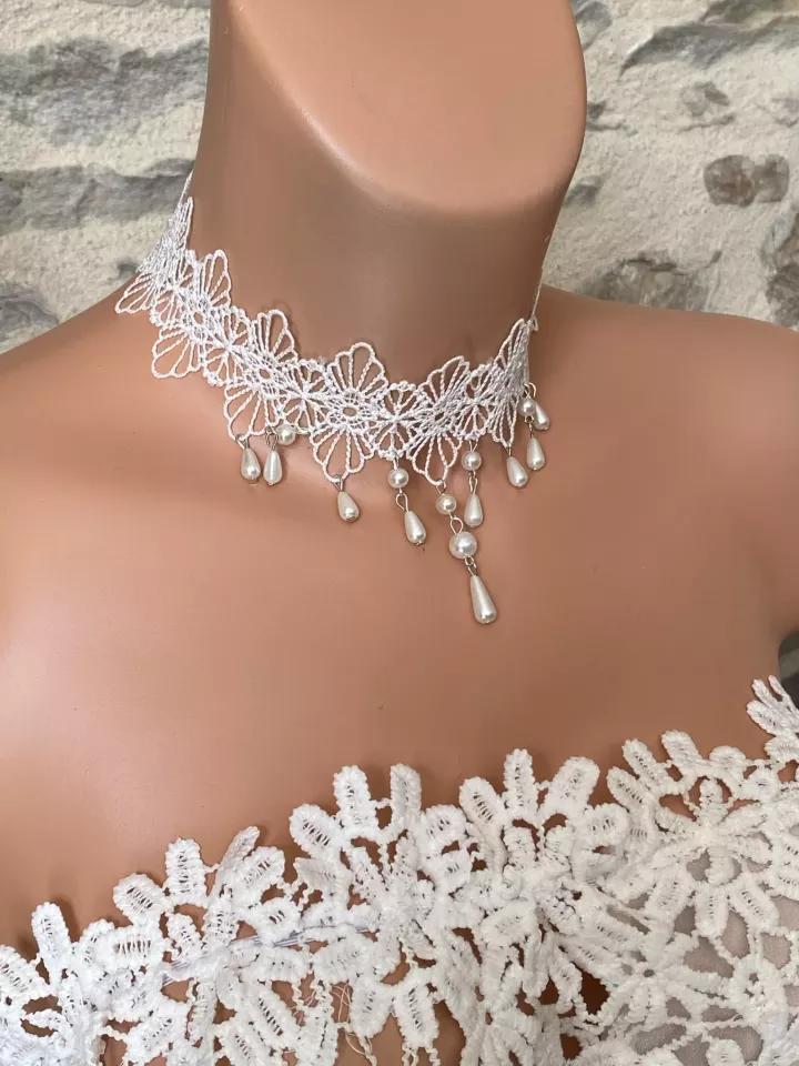 Collier mariée Éclat de Dentelle