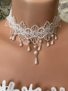 Collier mariée Éclat de Dentelle