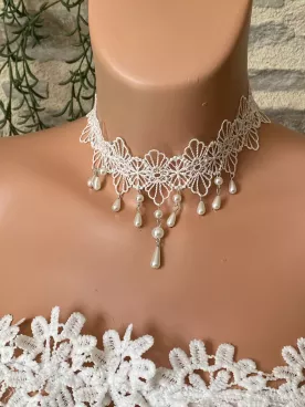 Collier mariée Éclat de Dentelle