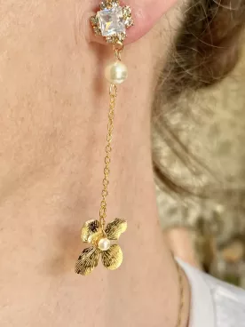 Boucles d'oreilles mariée Cléa