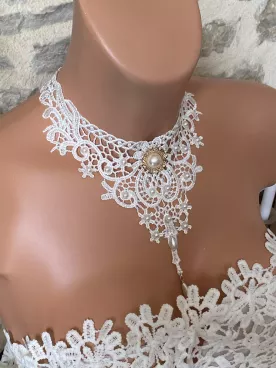 Collier mariée Murmure de Dentelle
