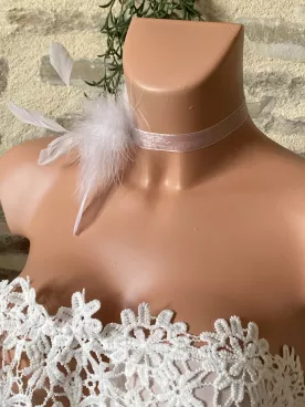 Collier mariée Plume de Promesse