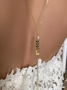 Collier de dos mariée Séréna