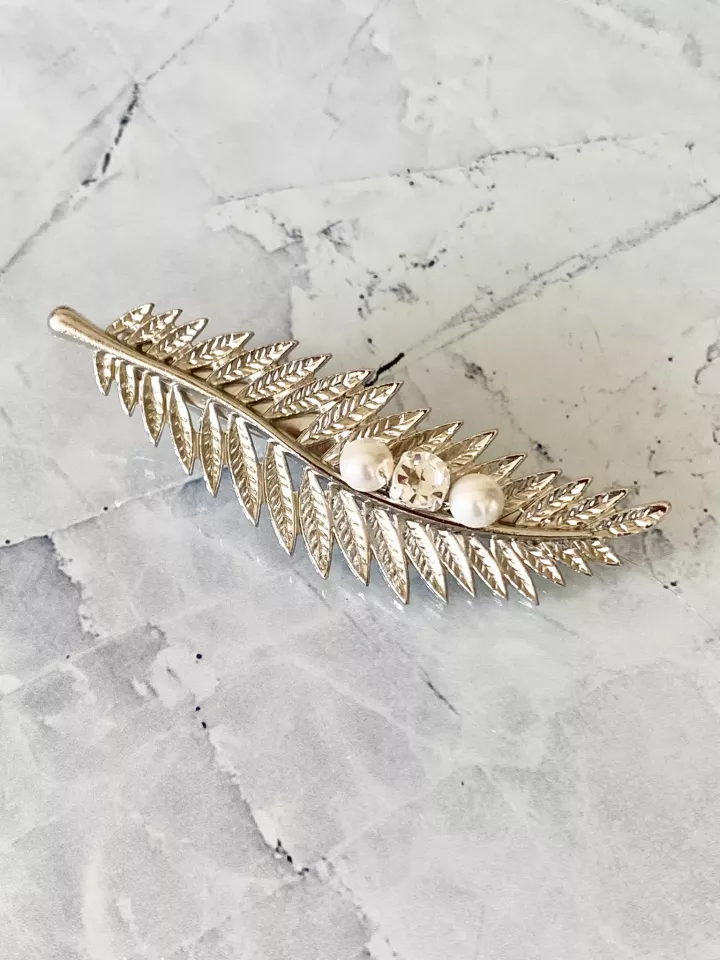 Pince de Mariée  Feuille d’Éclat