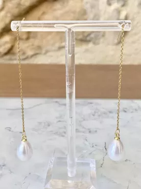 Boucles d'oreilles mariée Perles de Minuit