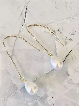 Boucles d'oreilles mariée Perles de Minuit