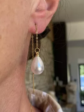 Boucles d'oreilles mariée Perles de Minuit