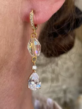 Boucles d'oreilles mariée Douce Rétro
