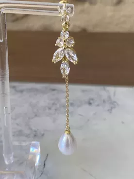 Boucles d'oreilles mariée Élégance Feuillue