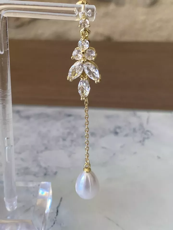 Boucles d'oreilles mariée Élégance Feuillue