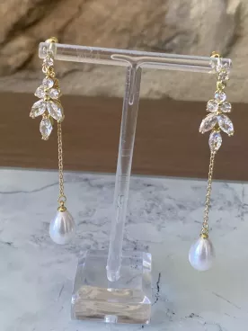 Boucles d'oreilles mariée Élégance Feuillue