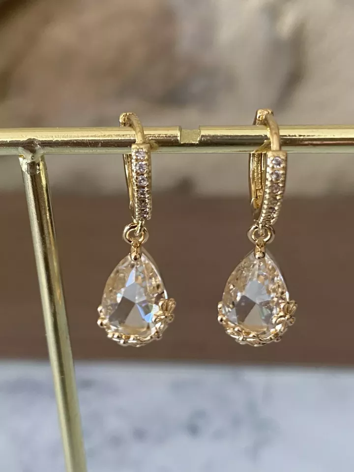 Boucles d'oreilles mariée Rosée d’Or