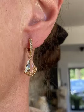 Boucles d'oreilles mariée Rosée d’Or