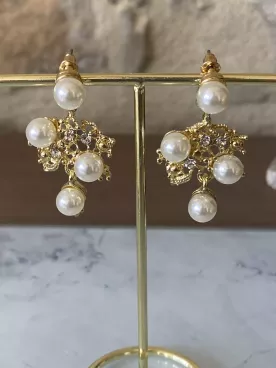 Boucles d'oreilles mariée Branche de Lune