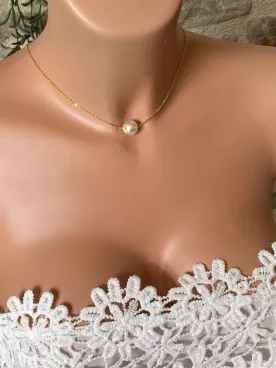 Collier de dos mariée Larmes de Lune