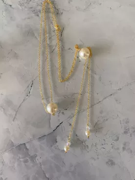 Collier de dos mariée Larmes de Lune