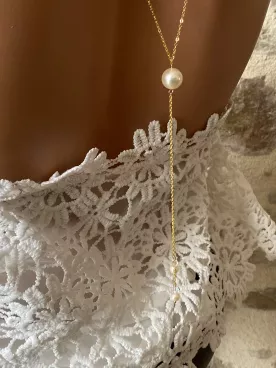 Collier de dos mariée Larmes de Lune