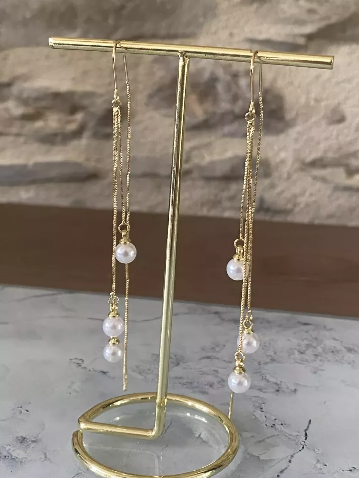 Boucles d'oreilles mariée Larmes de Soie