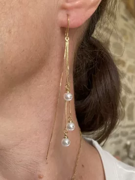Boucles d'oreilles mariée Larmes de Soie