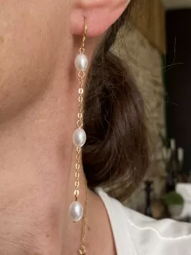 Boucles d'oreilles mariée Perles d’Or