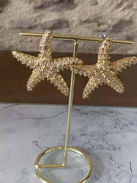 Boucles d’oreilles Étoiles d’Été dorées – bijou bohème chic pour mariée ou été