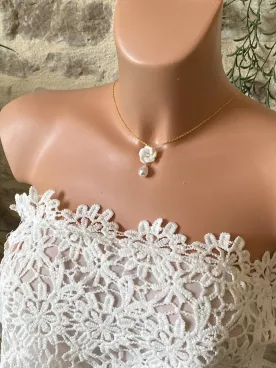Collier de dos mariée Ivorya