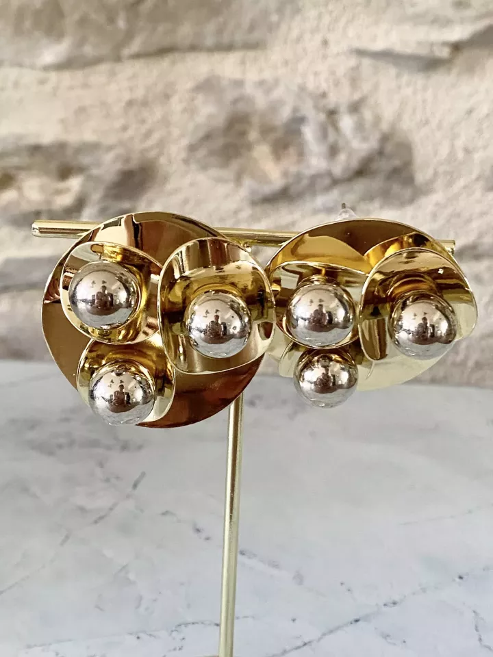 Boucles d’oreilles XXL Nova –  Dorées ou argentées tendance