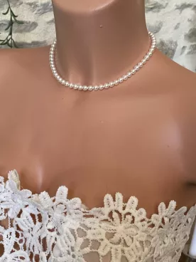 Collier Ras-du-Cou Clara – Perles Nacrées Swarovski | Mariée | Style Classique ou Vintage