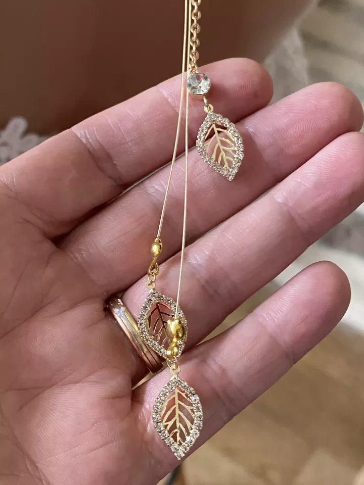 Collier de dos Colette mariage feuille dorée – Bijou dos nu délicat et fin avec zirconium , parfait pour robe de mariée bohème