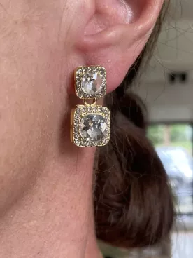 Boucles d’oreilles dorées – Élégantes et scintillantes avec strass pour mariage et soirée